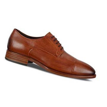 Men's Ecco Vitrus Mondial Cap-toe Derby Dress Shoes Orange | SG 539ZUT